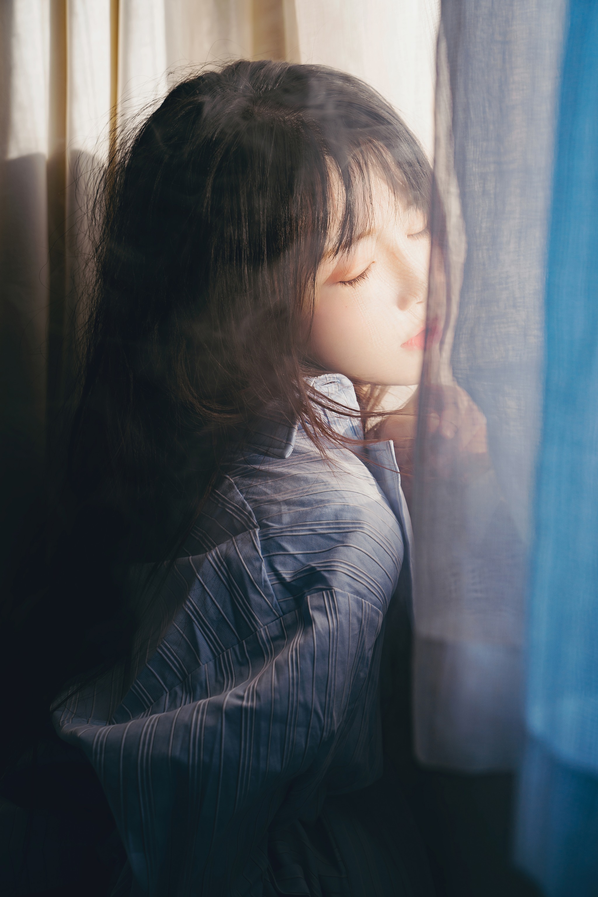 桜桃喵 - NO.163 蓝衬衫[44P]-XikXak